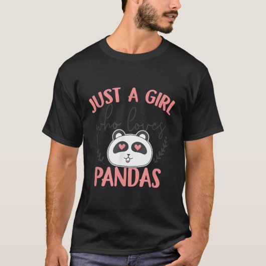 パンダA パンダを愛す パンダ Tシャツ (正面)