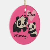 パンダI愛お母さん セラミックオーナメント (右)