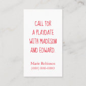 パンダPlaydateは連絡をとります コーリングカード (裏面)