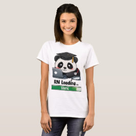 パンダRNロード完了 看護卒業おめでとう Tシャツ