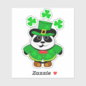 パンダSt patricks dayかわいい動物 シール (シート)
