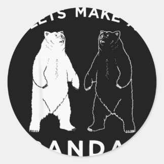 パンダTシャツを作ろう 面白い熊のグラフィックTシャツ ラウンドシール