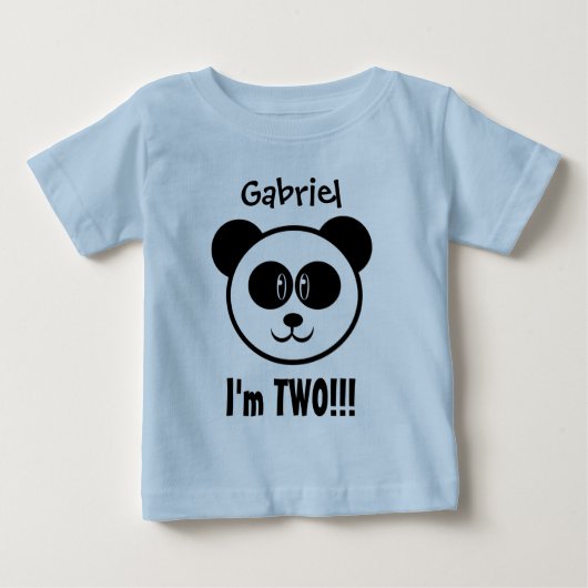 パンダV03Cとの2年の第2誕生日 ベビーTシャツ (正面)