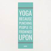 パンチおもしろいング引用文アクアヨガマット ヨガマット (正面)