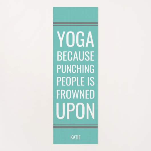 パンチおもしろいング引用文アクアヨガマット ヨガマット (正面)