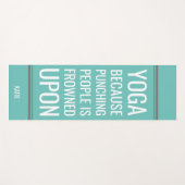 パンチおもしろいング引用文アクアヨガマット ヨガマット (正面(横))