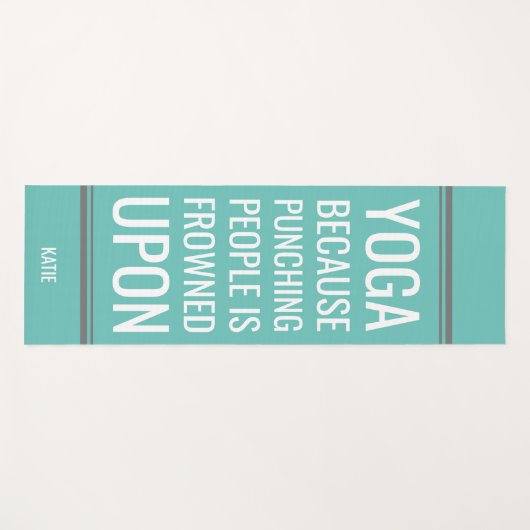 パンチおもしろいング引用文アクアヨガマット ヨガマット (正面(横))