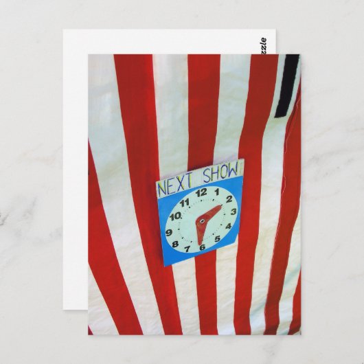 パンチとジュディのテントと時計 ポストカード (正面/裏面)