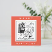 パンチとジュディのビーチ漫画 カード (スタンド正面)