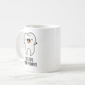 パンチは歯おもしろい歯おもしろいのプリン コーヒーマグカップ (正面左)