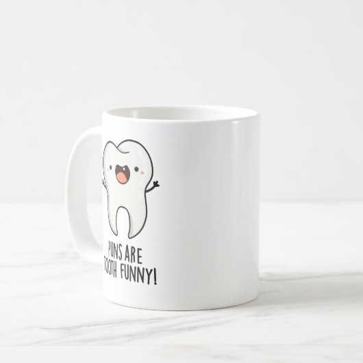 パンチは歯おもしろい歯おもしろいのプリン コーヒーマグカップ (正面左)