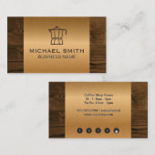 パンチカフランスのードを押す |ブロンズ金属材 ロイヤリティカード (正面/裏面)