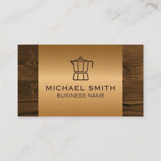 パンチカフランスのードを押す |ブロンズ金属材 ロイヤリティカード (正面)