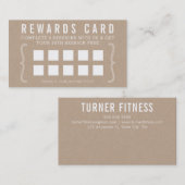 パンチカードのシンプルな文字ミニマルで粋なクラフトに報酬を与えて下さい ロイヤリティカード (正面/裏面)