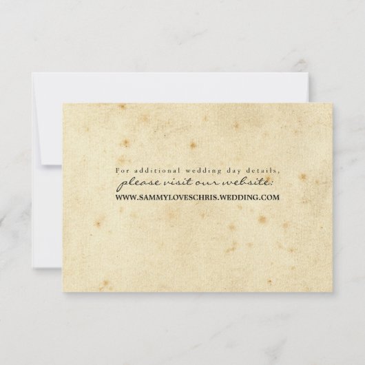 パンチカードのヴィンテージのチケットの旗の保存日付 セーブザデート (裏面)