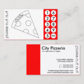 パンチカードを切ったピザ ロイヤリティカード (正面/裏面)