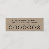 パンチカード1杯のコーヒー ロイヤリティカード (裏面)