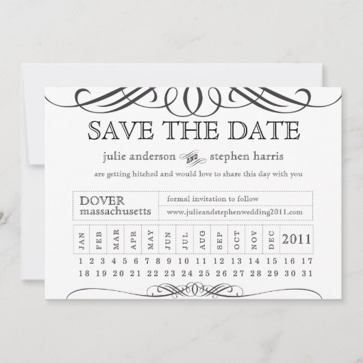 パンチチケット 保存日付 セーブザデート (正面)