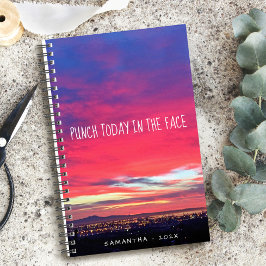 パンチトゥデイで顔ホットピンクハーバーサンライズ プランナー手帳