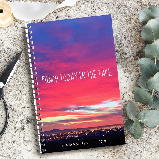 パンチトゥデイで顔ホットピンクハーバーサンライズ プランナー手帳