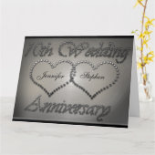 パンチド・ティン 10周年 結婚記念日カード カード (黄色い花)