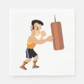 パンチバッグ付きボクサー練習 スタンダードランチョンナプキン (正面)