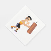 パンチバッグ付きボクサー練習 スタンダードランチョンナプキン (角)