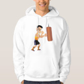 パンチバッグ付きボクサー練習 パーカ (正面)