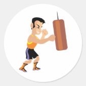 パンチバッグ付きボクサー練習 ラウンドシール (正面)