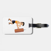 パンチバッグ付きボクサー練習 ラゲッジタグ (裏面横)