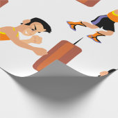 パンチバッグ付きボクサー練習 ラッピングペーパー