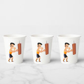 パンチバッグ付きボクサー練習 紙コップ