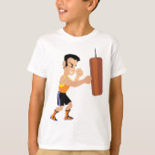 パンチバッグ付きボクサー練習 Tシャツ (正面)