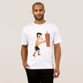 パンチバッグ付きボクサー練習 Tシャツ (正面フル)