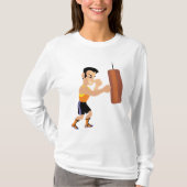 パンチバッグ付きボクサー練習 Tシャツ (正面)