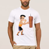 パンチバッグ付きボクサー練習 Tシャツ (正面)