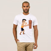 パンチバッグ付きボクサー練習 Tシャツ (正面フル)