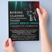 パンチバッグ、ボクシングクラス広告フライヤー チラシ (手)