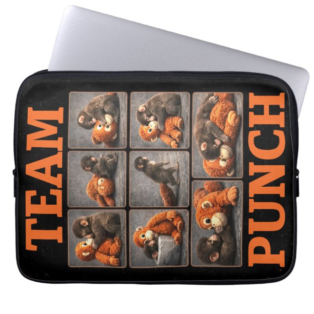 パンチベイビーモンキー ラップトップスリーブ (正面)