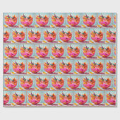 パンチボウルでの誕生日パーティーの金魚 ラッピングペーパー (フラット)