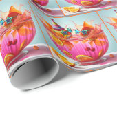 パンチボウルでの誕生日パーティーの金魚 ラッピングペーパー (ロールコーナー)