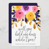 パンチュな花びら | ウェディングパーティ 招待状 (正面/裏面)