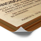 パンチョヴィラヴィンテージ指名手配ポスター報酬 ポスター (角)