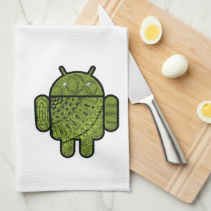 パンチョ・ドゥードル　キャラクター　for the Android™ロボット キッチンタオル