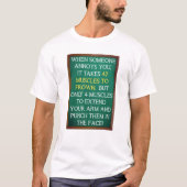 パンチラインTシャツ 4つの筋肉 Tシャツ (正面)