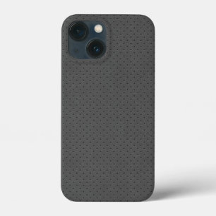 パンチング加工 グレー レザーのデジタルプリント iPhone 13 MINIケース