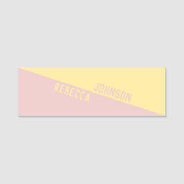 パンチーモダンパステルイエローライトピンクドゥオトン 名札