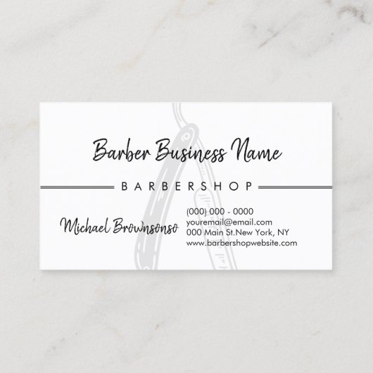 パンチ理容師コート美容師ディスカウントロイヤリティ 名刺 (裏面)