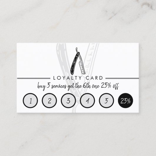 パンチ理容師コート美容師ディスカウントロイヤリティ 名刺 (正面)