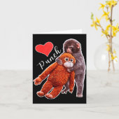 パンチ赤ちゃんサル ミーム カード (黄色い花)